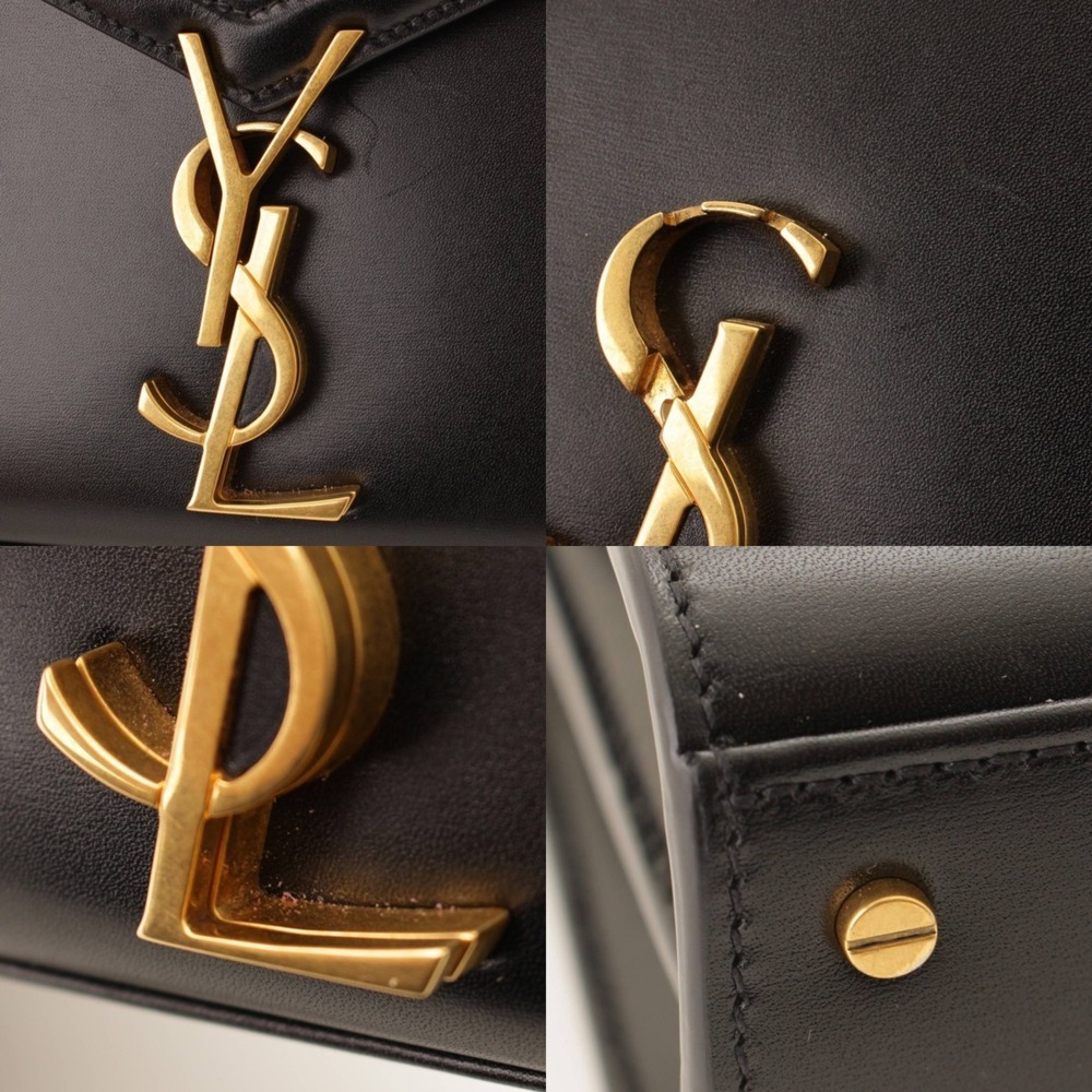 Saint Laurent Cassandra Leather Handbag Black - Picture 8 of 9